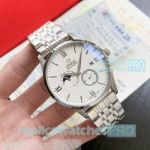 Great Reviews Style Clone Omega Seamaster White Face Stainless Steel Men's Watch
